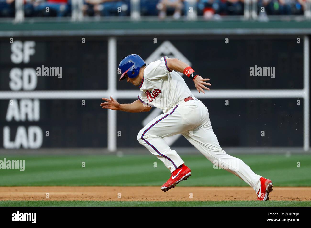 J.T. Realmuto of the Philadelphia Phillies in action against the