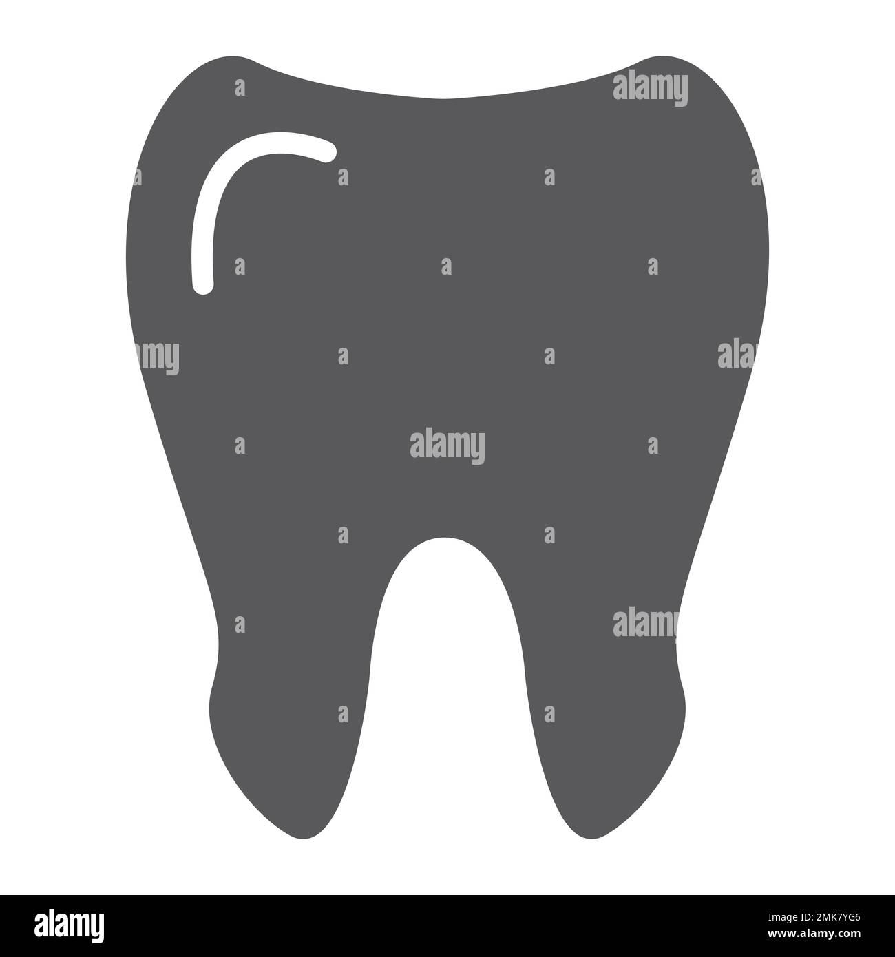 Tooth glyph icon, medicine and dentist, dental sign, vector graphics, a ...
