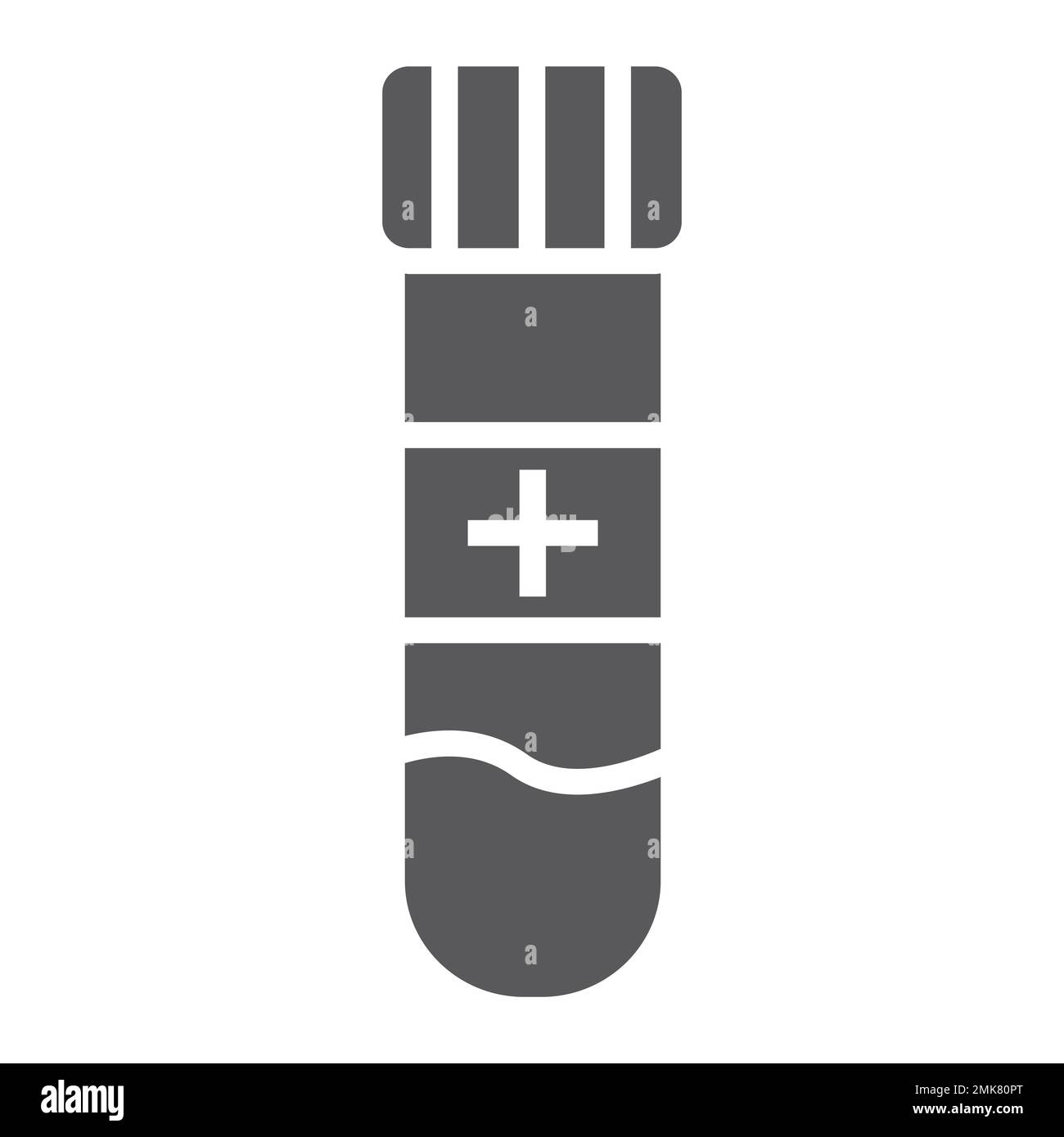 Test tube glyph icon, medicine and equipment, lab flask sign, vector ...