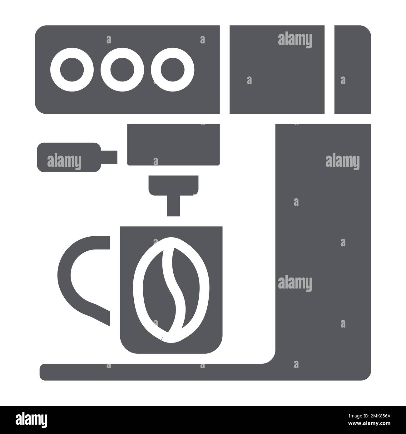 Coffee machine glyph icon, household and kitchen, coffee maker sign, vector graphics, a solid pattern on a white background, eps 10. Stock Vector