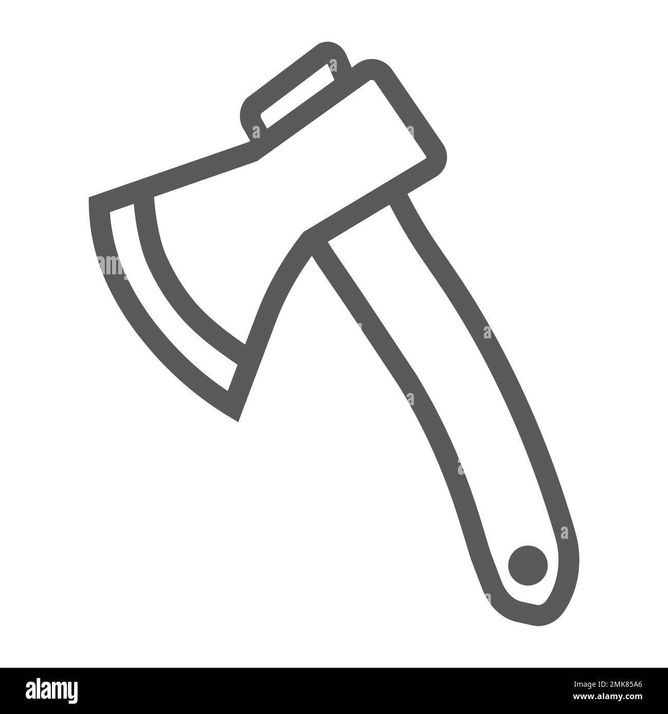 Axe line icon, tool and tomahawk, ax sign, vector graphics, a linear pattern on a white background, eps 10. Stock Vector