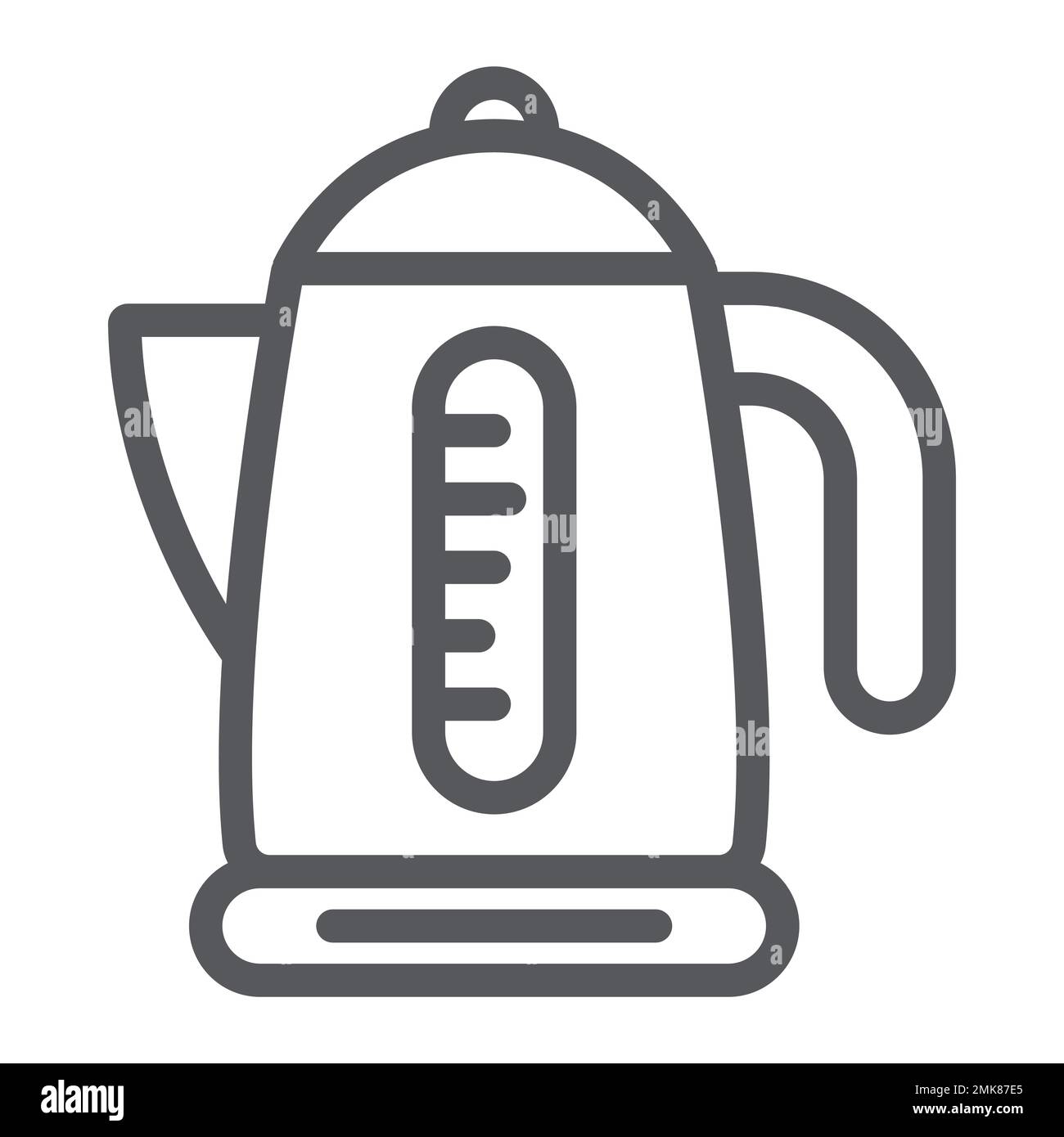 Electric kettle line icon, kitchen and utensil, teapot sign, vector graphics, a linear pattern on a white background, eps 10. Stock Vector