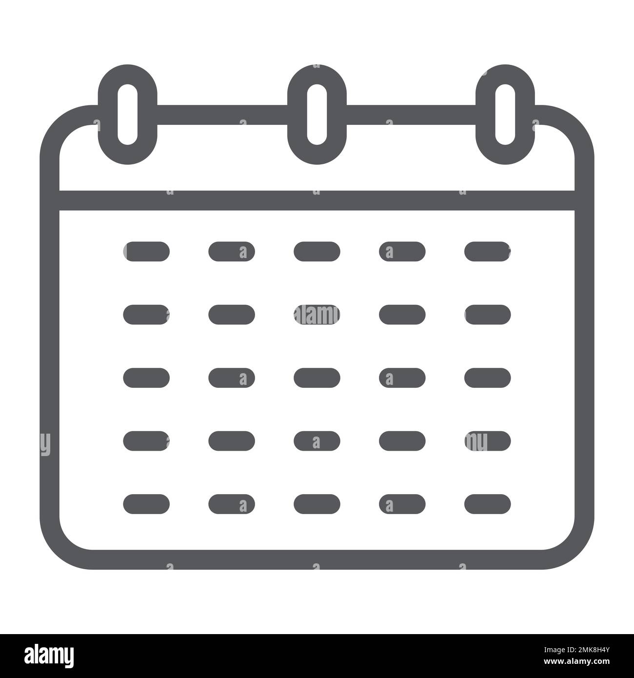 Calendar line icon, reminder and date, schedule sign, vector graphics ...