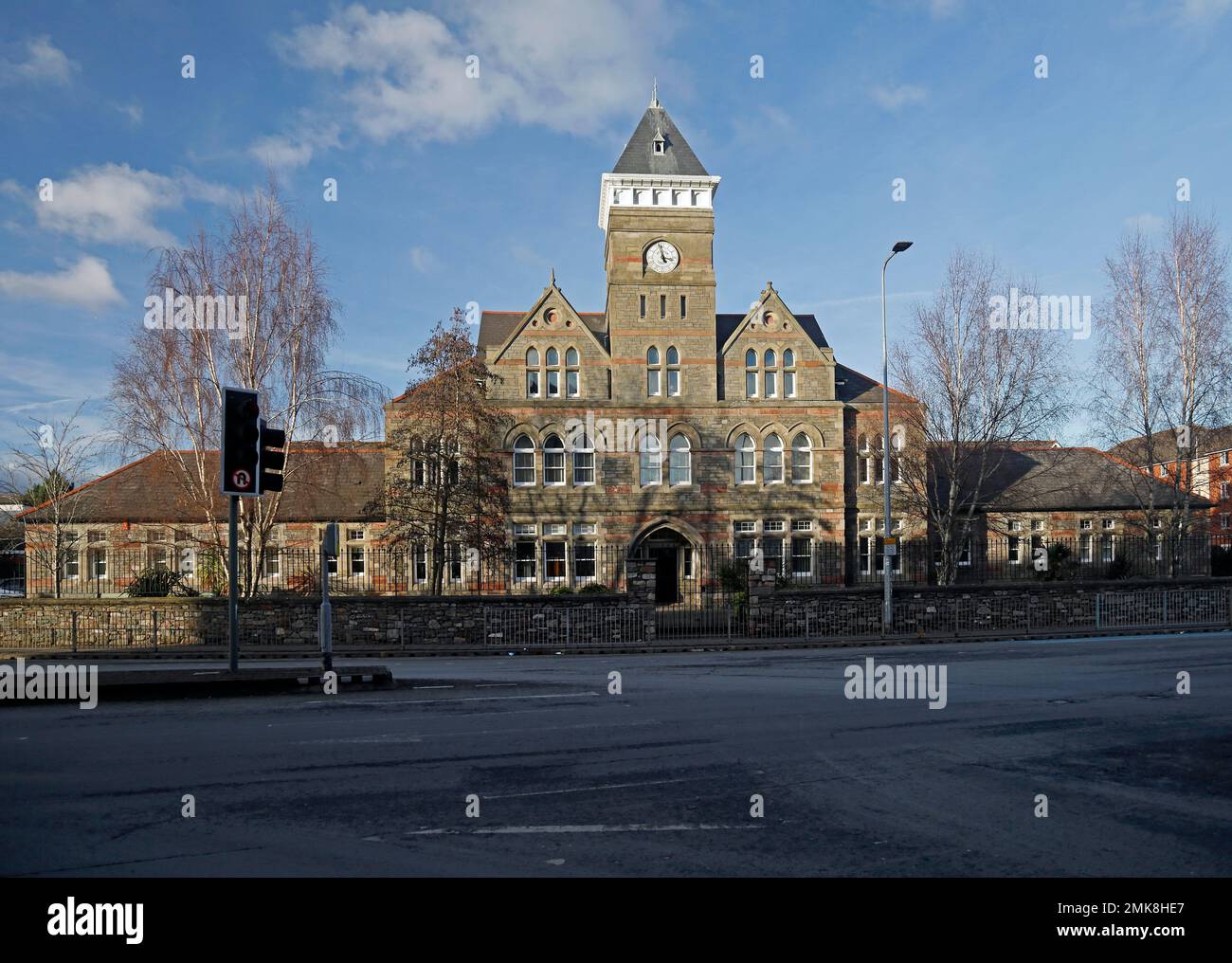 Frontage of former St David's Hospital, Cowbridge Road East. Now