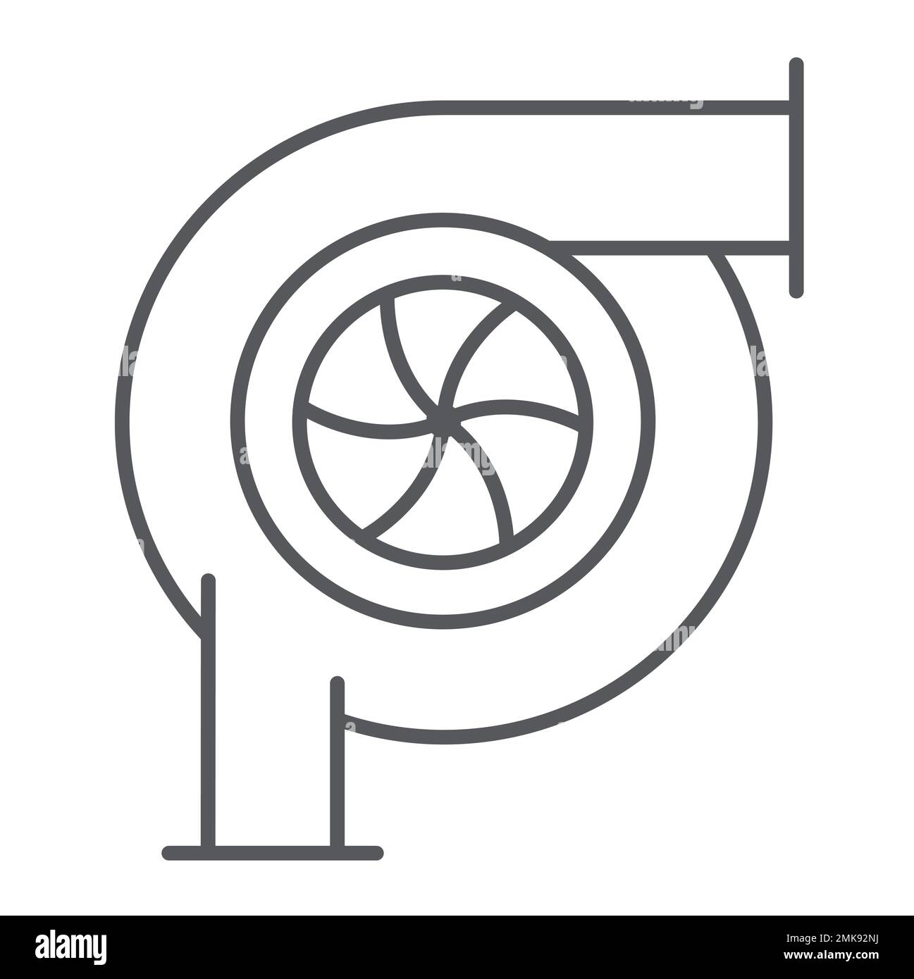 Car turbine thin line icon, auto and part, car detail sign, vector ...