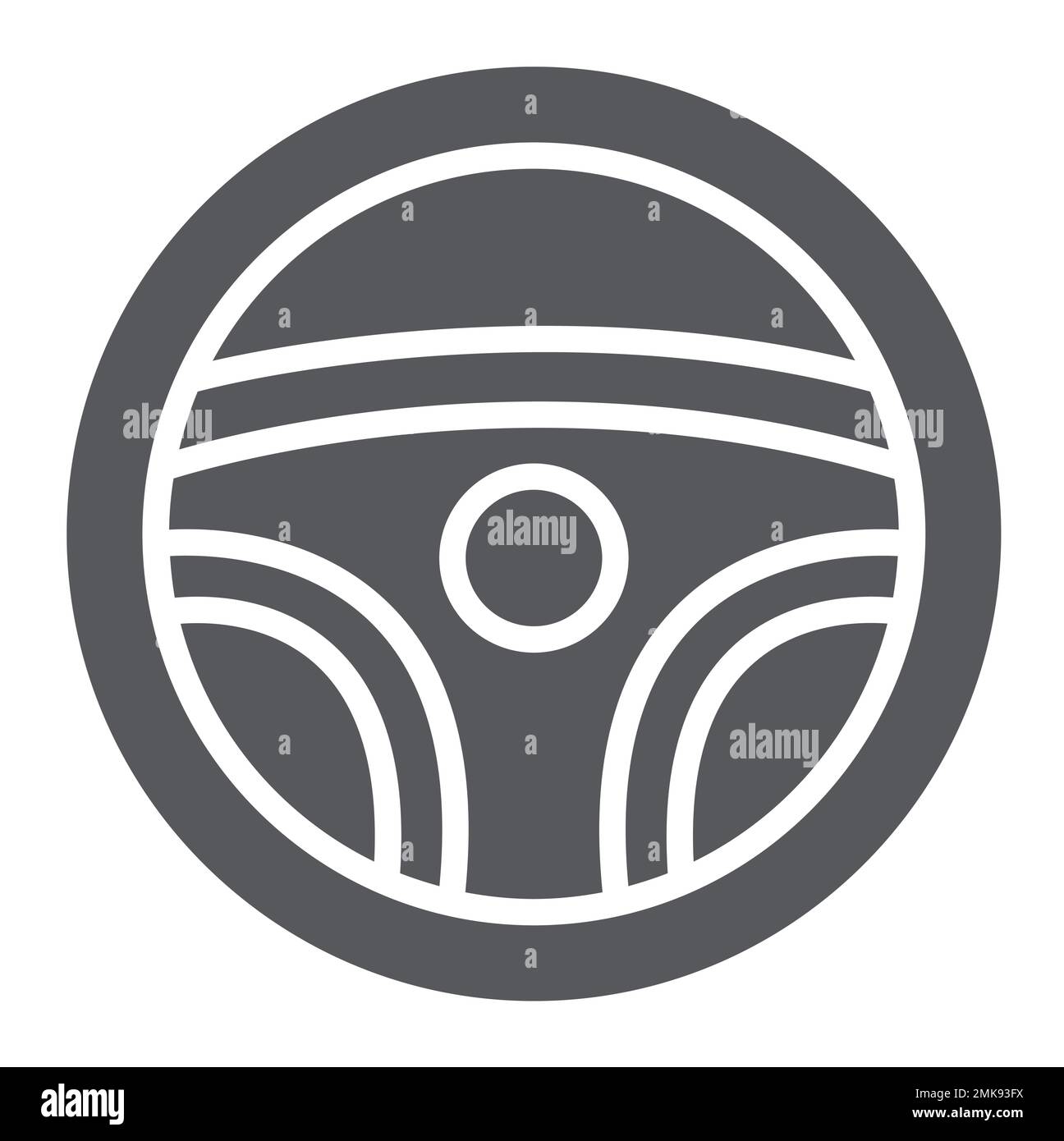 Steering wheel glyph icon, auto and drive, car part sign, vector