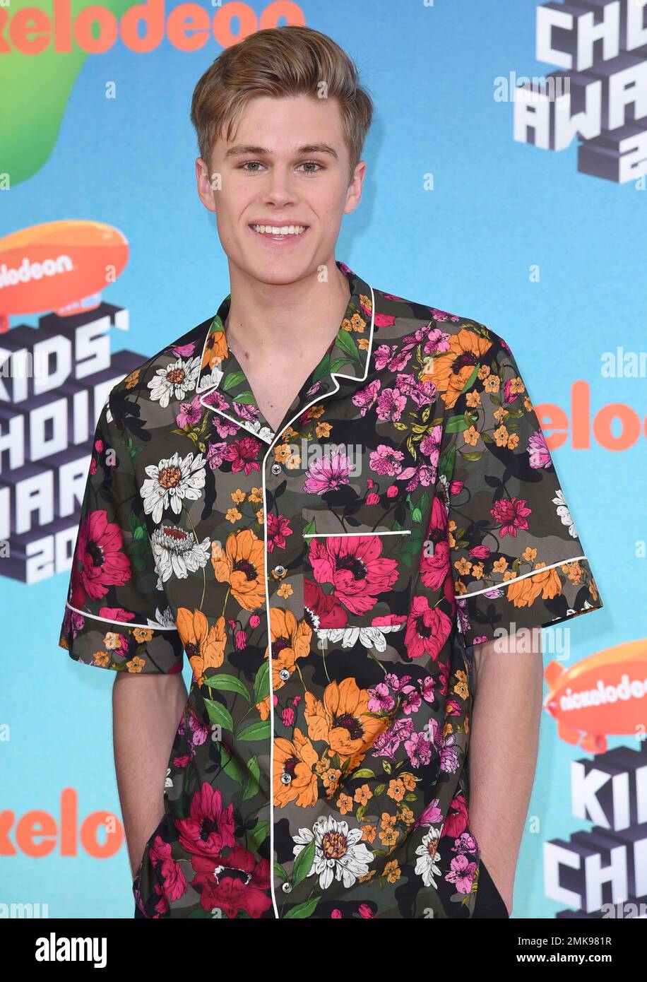 Owen Joyner arrives at the Nickelodeon Kids' Choice Awards on Saturday