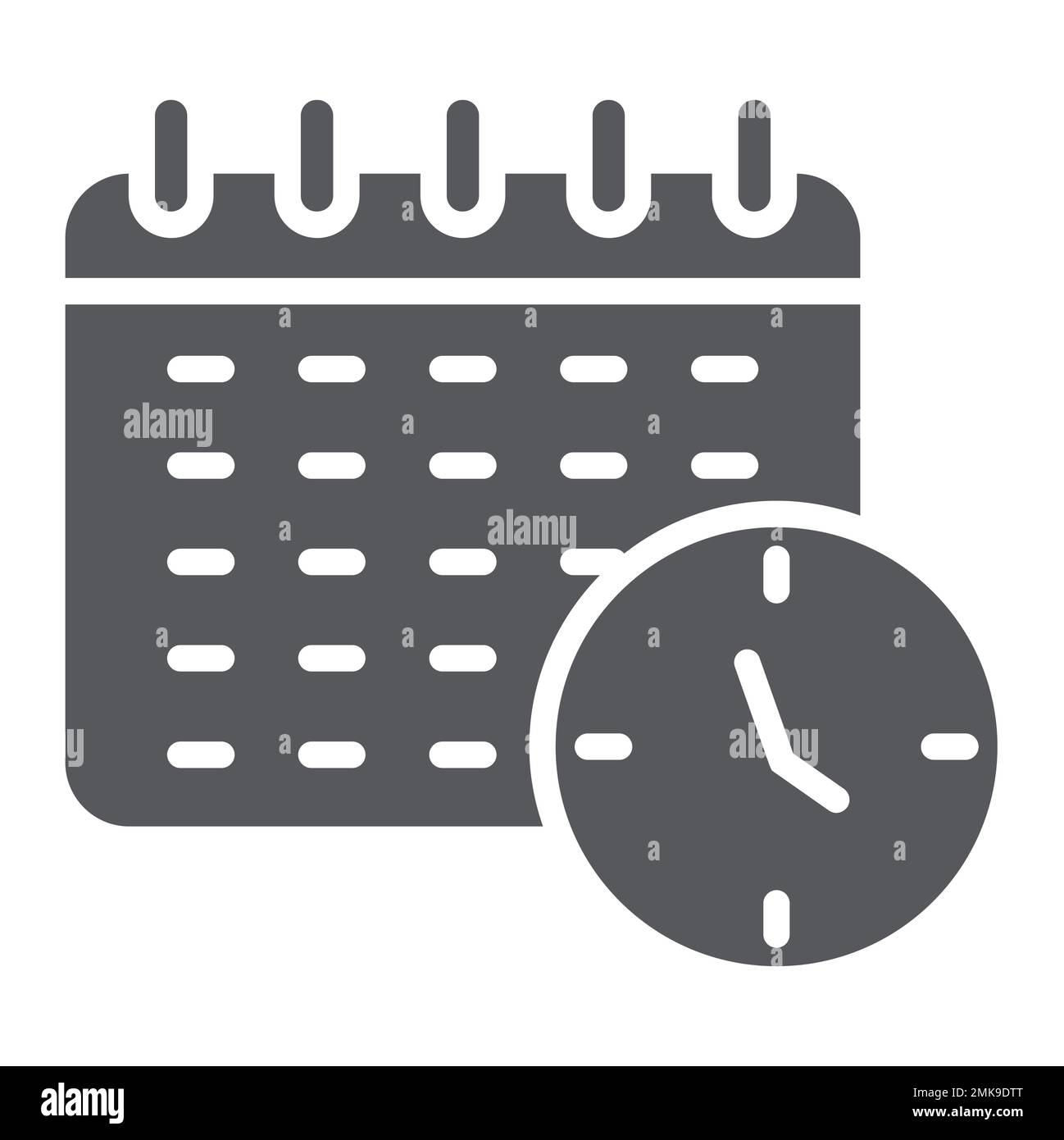 Schedule glyph icon, organizer and time, calendar sign, vector graphics, a solid pattern on a white background, eps 10. Stock Vector