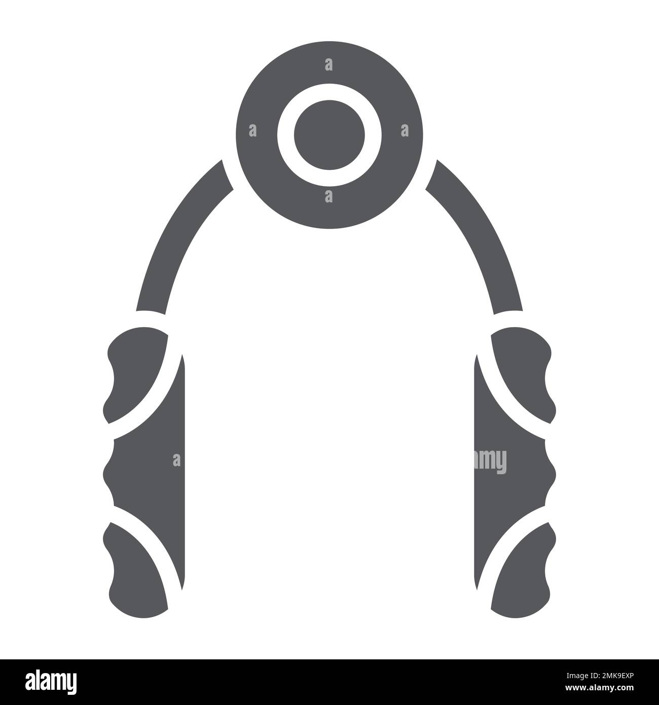 Hand gripper glyph icon, equipment and training, expander sign, vector ...