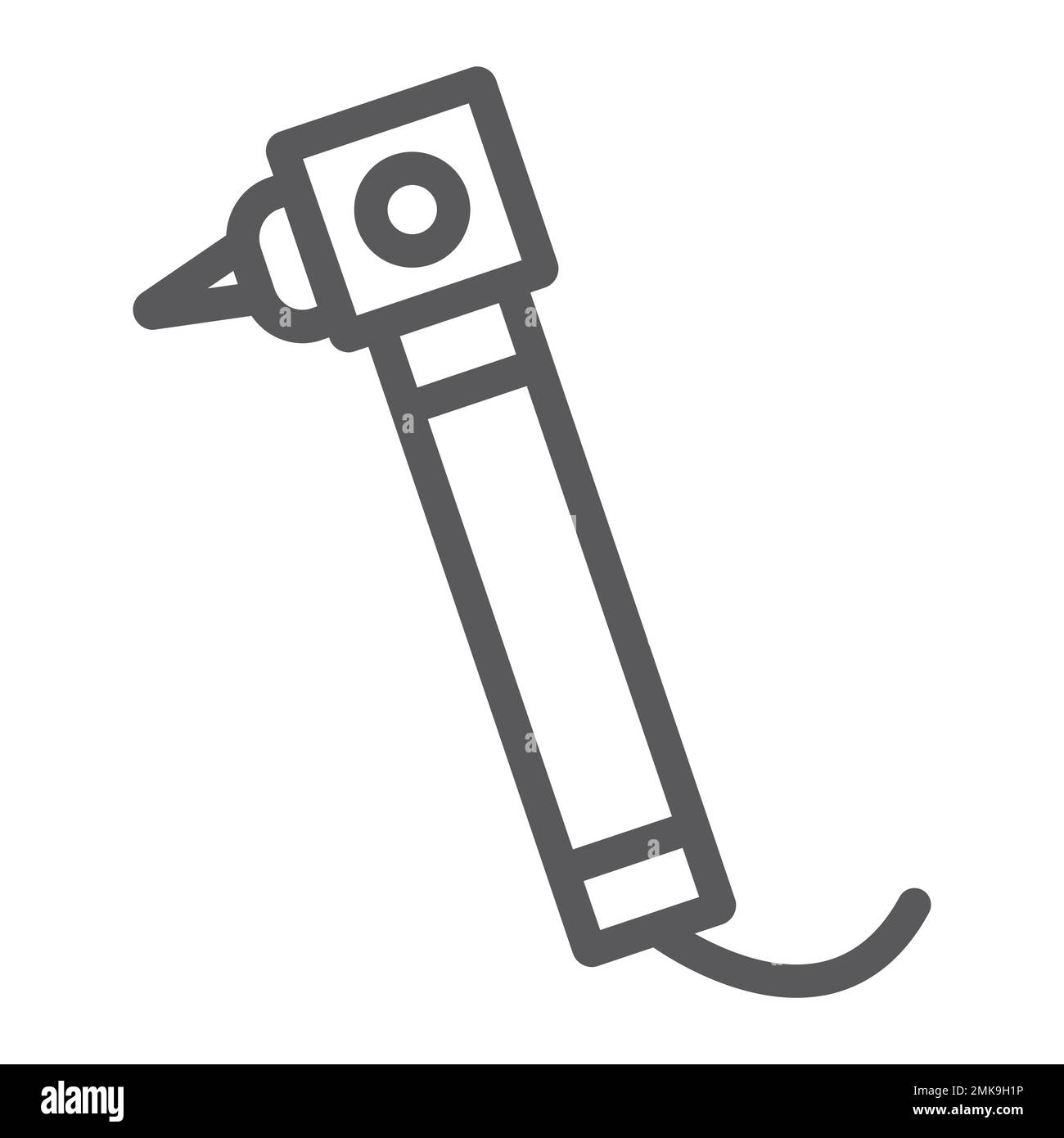 Dental drill line icon, medical and dentistry, dentist instrument sign