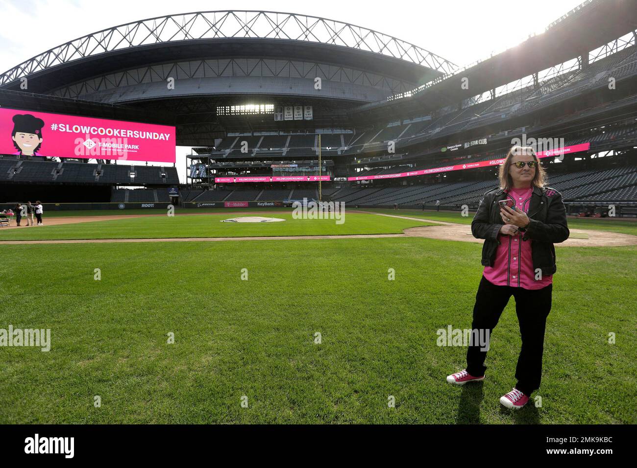 IMAGE DISTRIBUTED FOR TMOBILE John Legere films a live broadcast of his Slow Cooker Sunday
