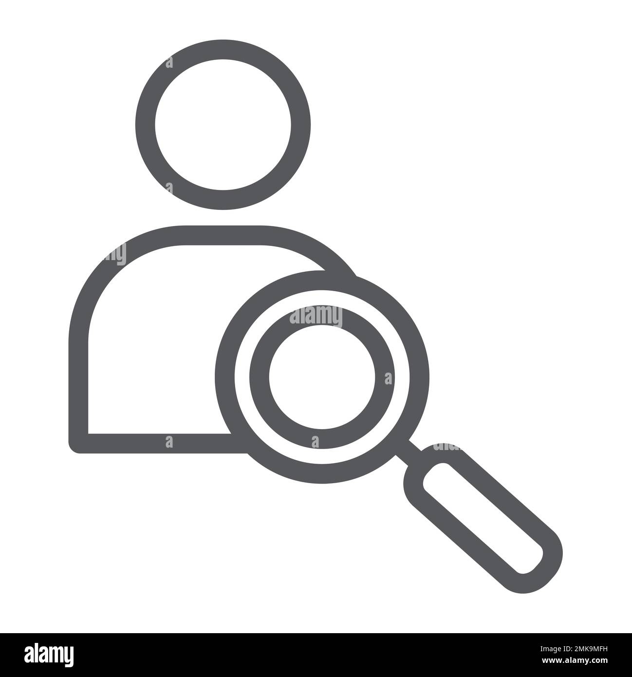 Recruiting line icon, recruitment and job, employee search sign, vector ...