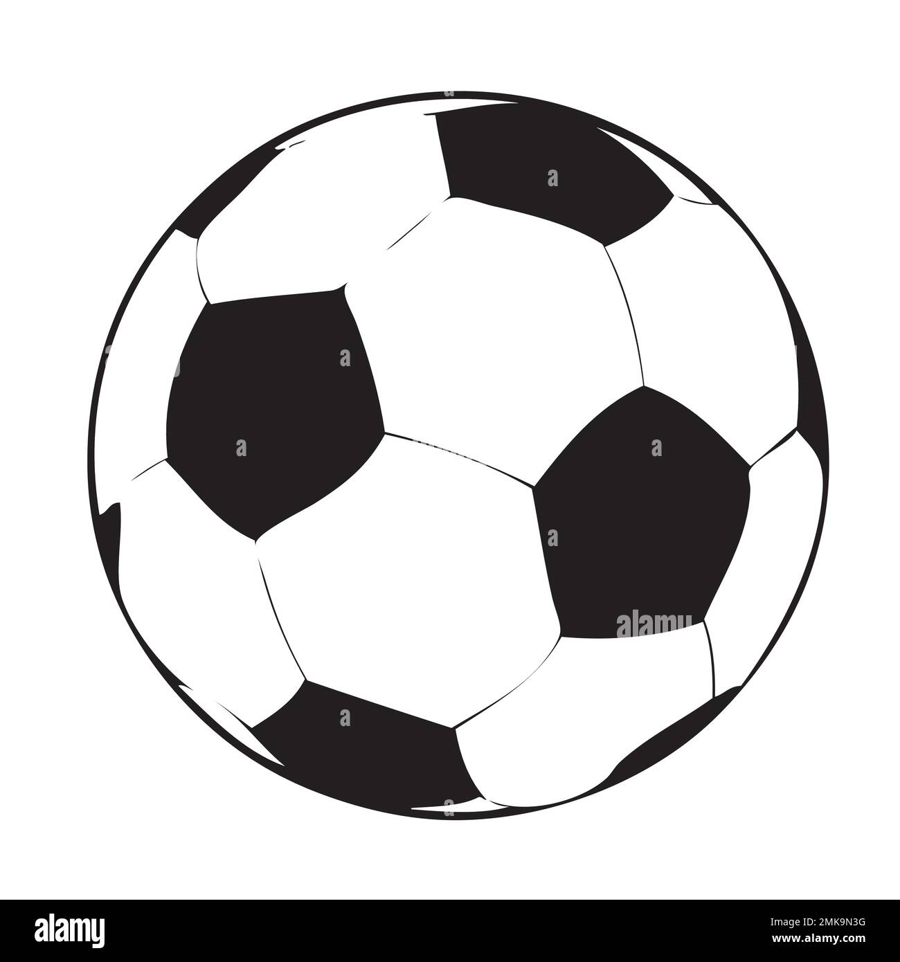 Football (soccer) ball icon over white background vector illustration Stock Vector