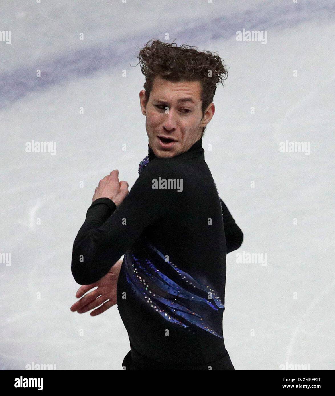 Jason Brown from the U.S. performs his men's short program routine