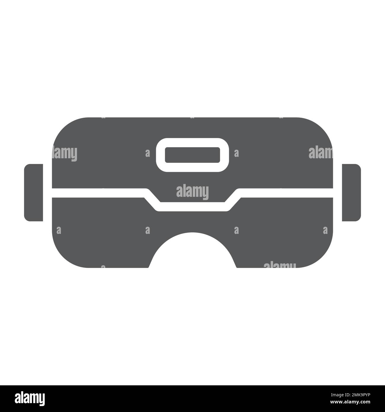 VR glasses glyph icon, game and play, vr mask sign, vector graphics, a ...
