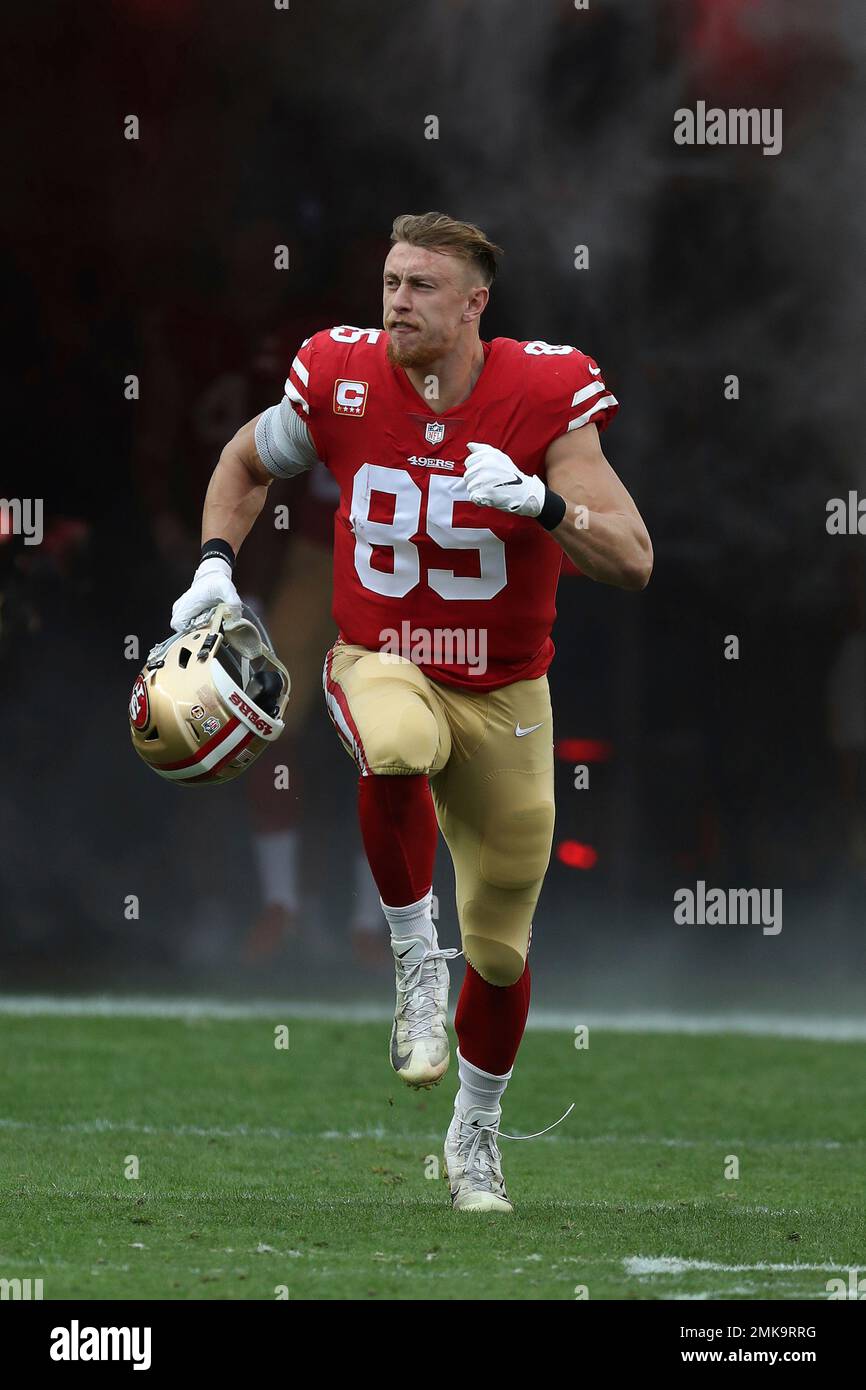 George Kittle of the San Francisco 49ers enters the field prior to