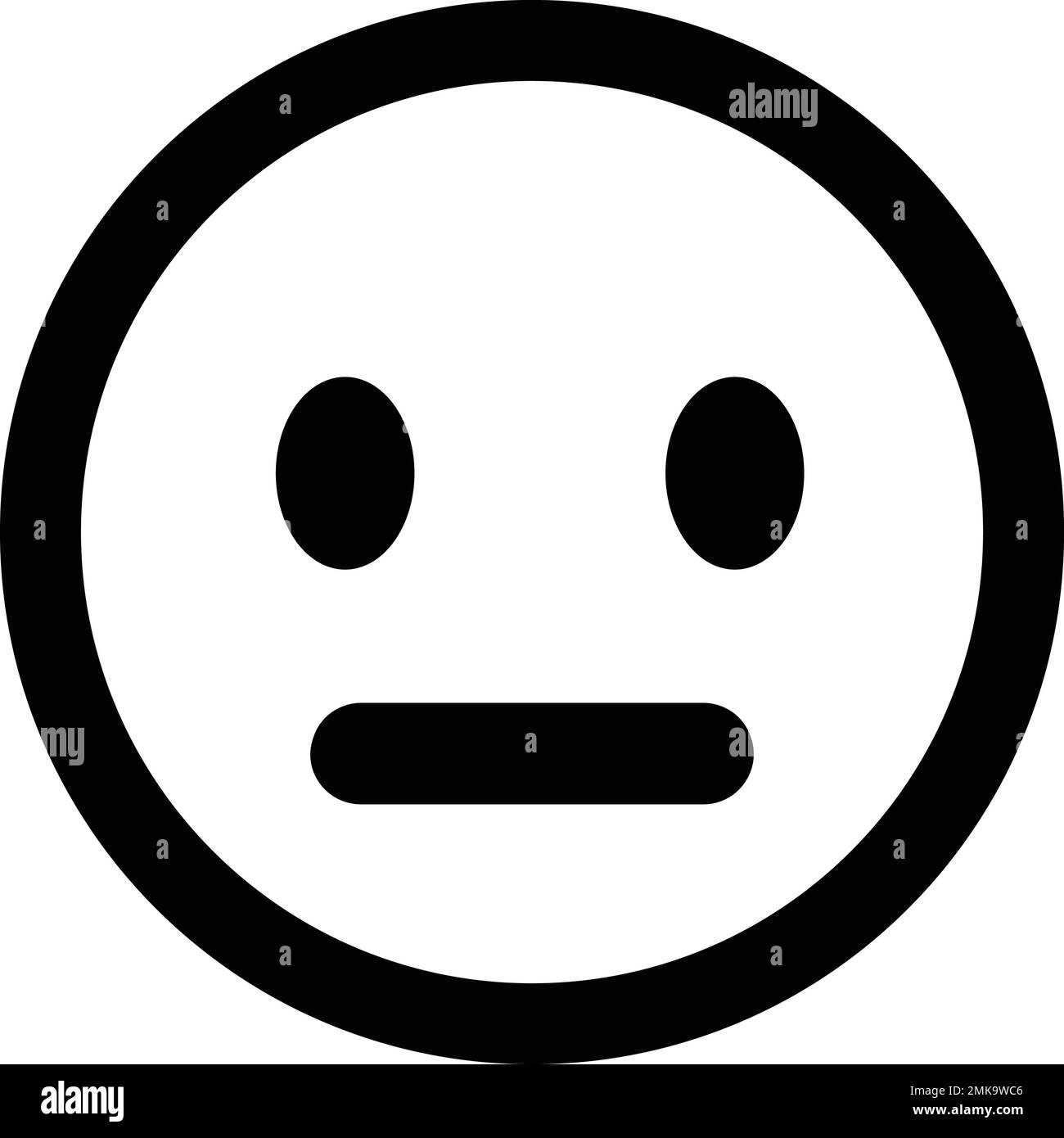 Mixed feeling emoji black face. emoticon emotional facial expression vector Stock Vector
