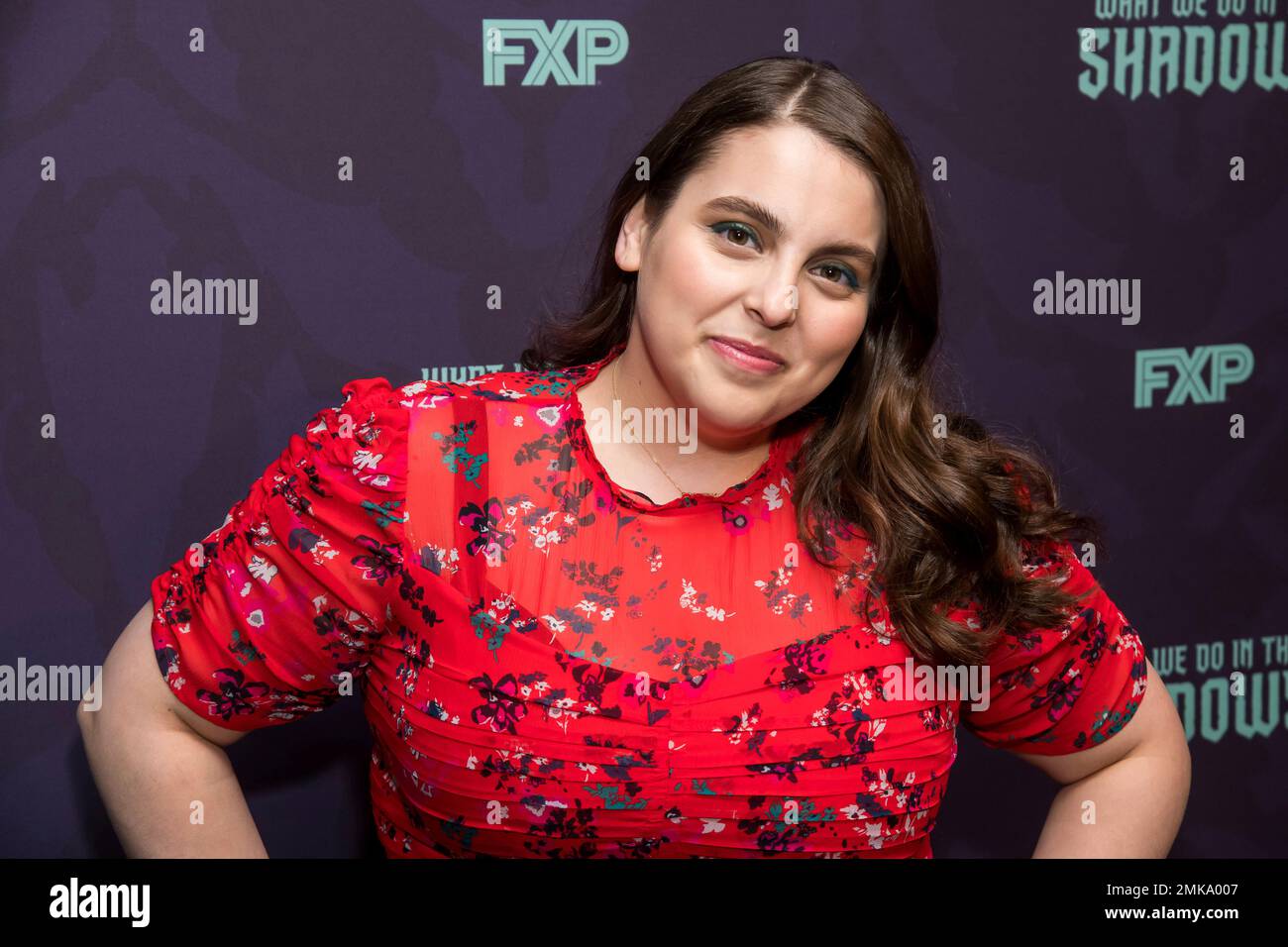 Beanie Feldstein attends the premiere of FX's "What We Do in the