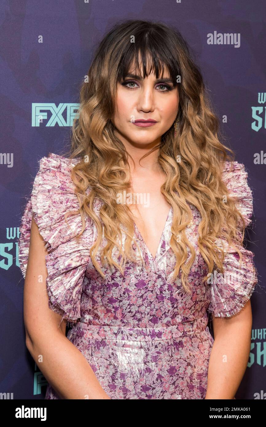 Natasia Demetriou attends the premiere of FX's "What We Do in the