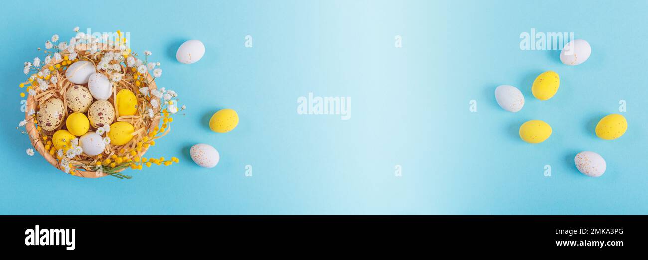 Easter candy chocolate eggs and almond sweets Stock Photo