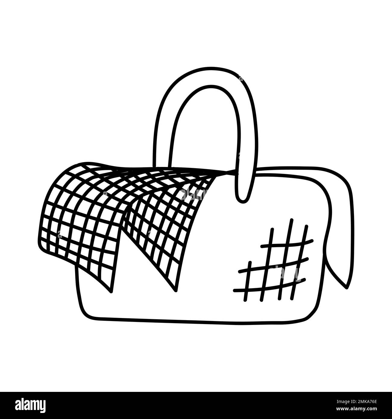 picnic basket doodle icon, vector illustration Stock Vector Image & Art