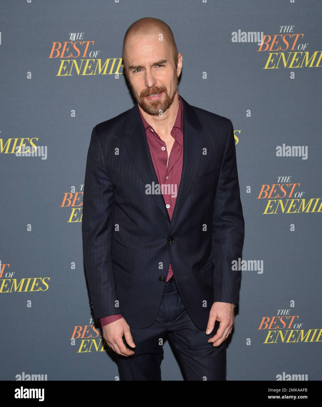 Actor Sam Rockwell poses at the "The Best of Enemies" cast photo call ...