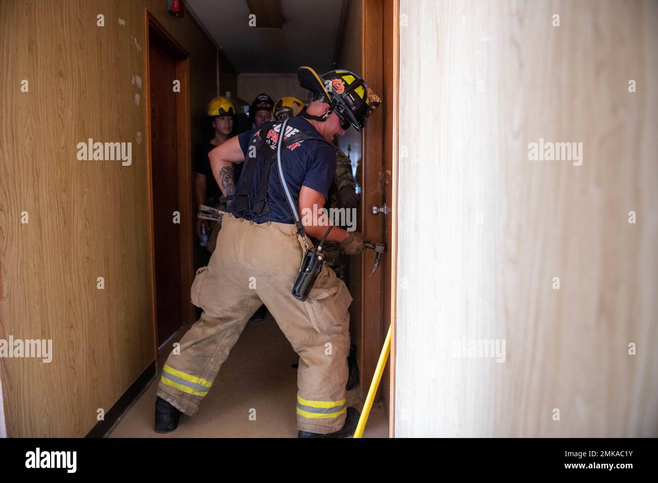 Engineer Shut Up Firefighters with the 379th Expeditionary Civil Engineer Squadron break ...