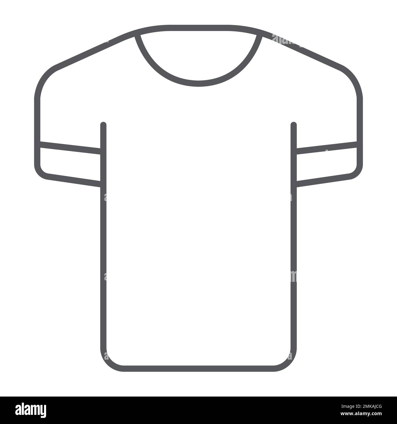 Tshirt thin line icon, clothes and fashion, shirt sign, vector graphics ...
