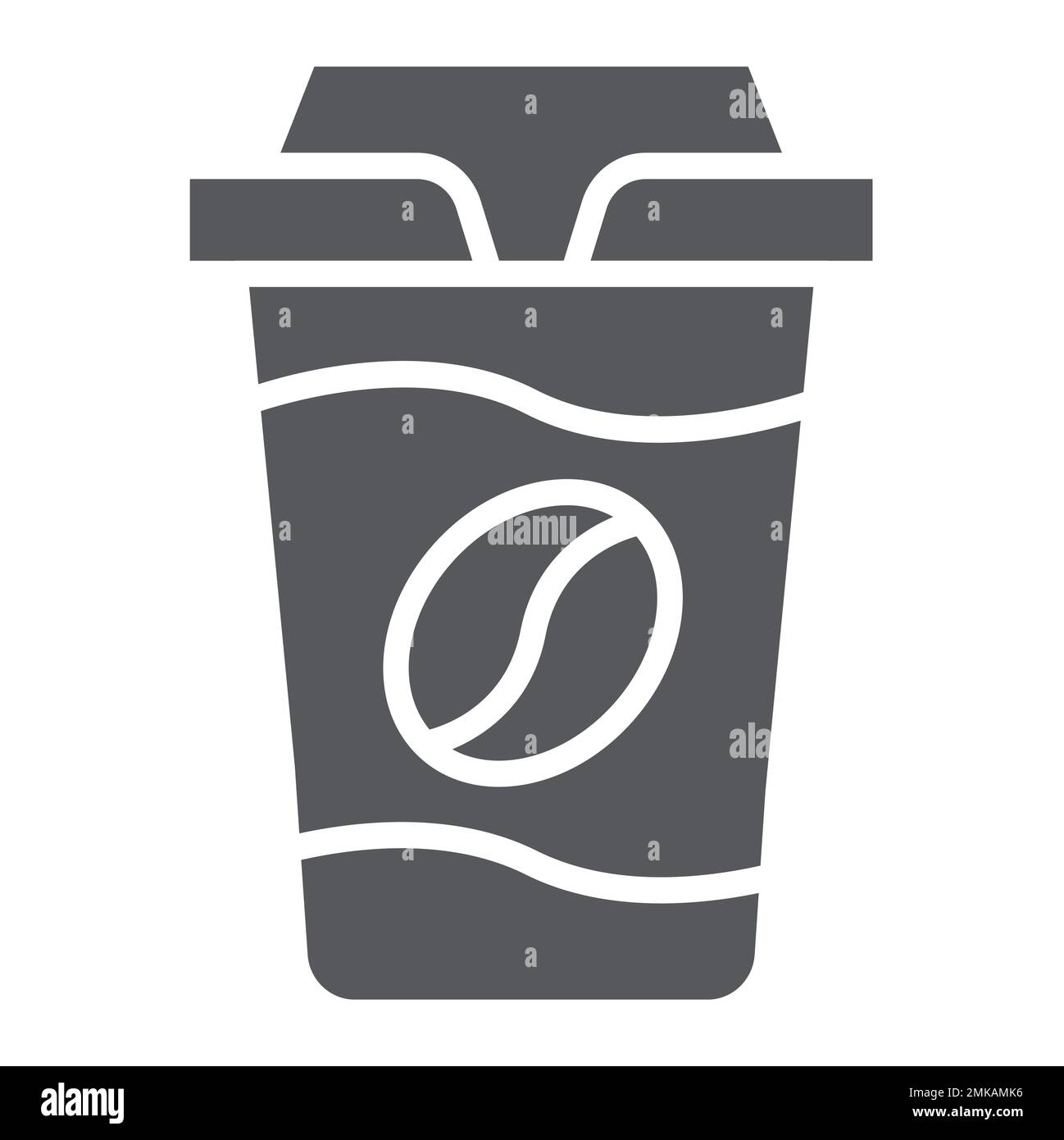 Coffe street cup glyph icon, coffee and drink, paper cup sign, vector ...