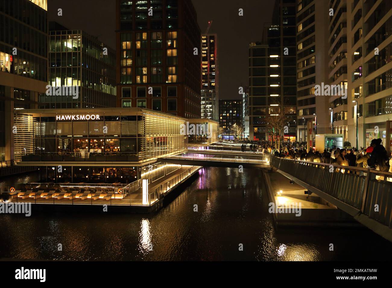 Canary Wharf Winter Lights 2023 Stock Photo Alamy
