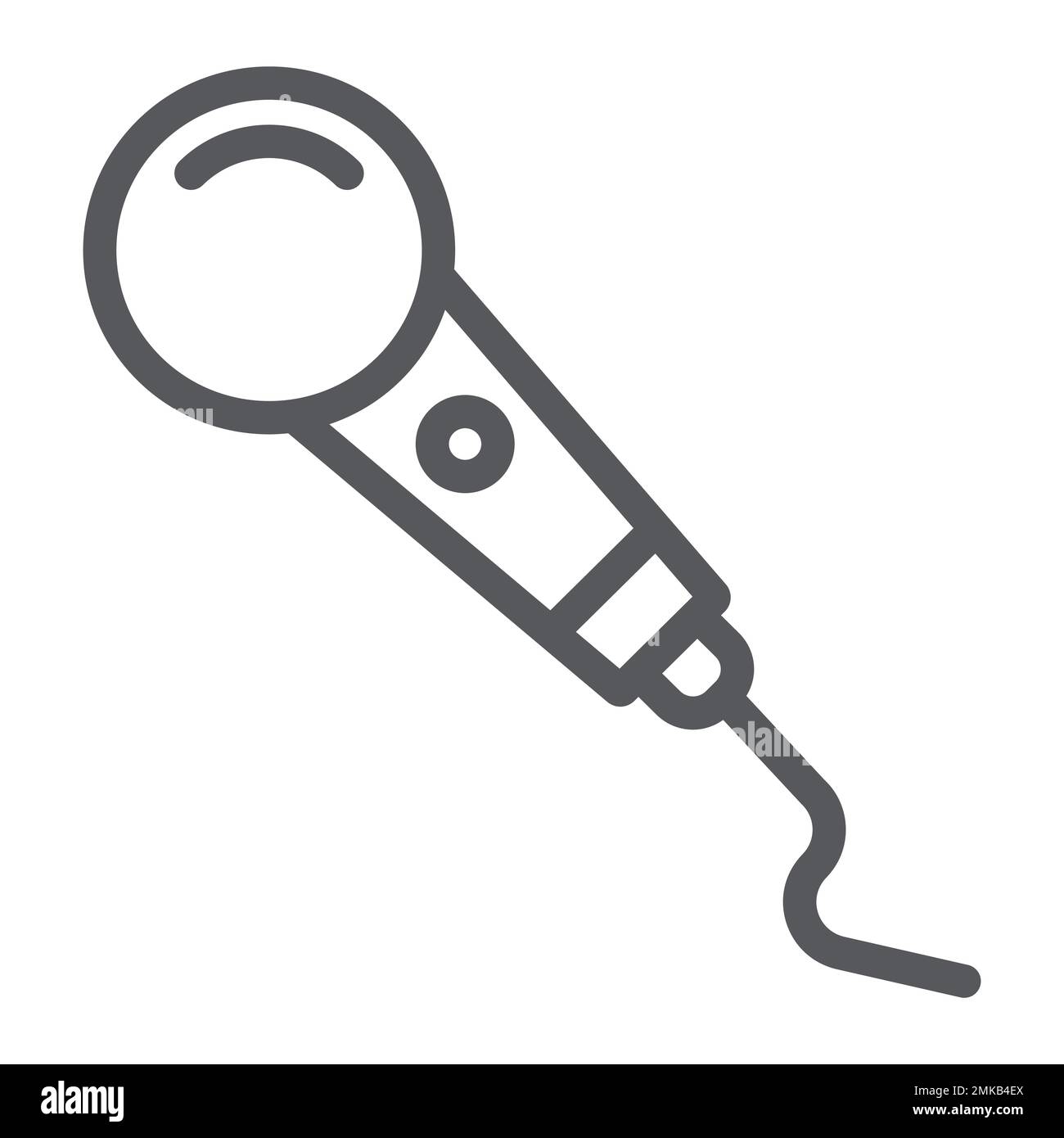 Microphone line icon, sound and equipment, karaoke sign, vector ...