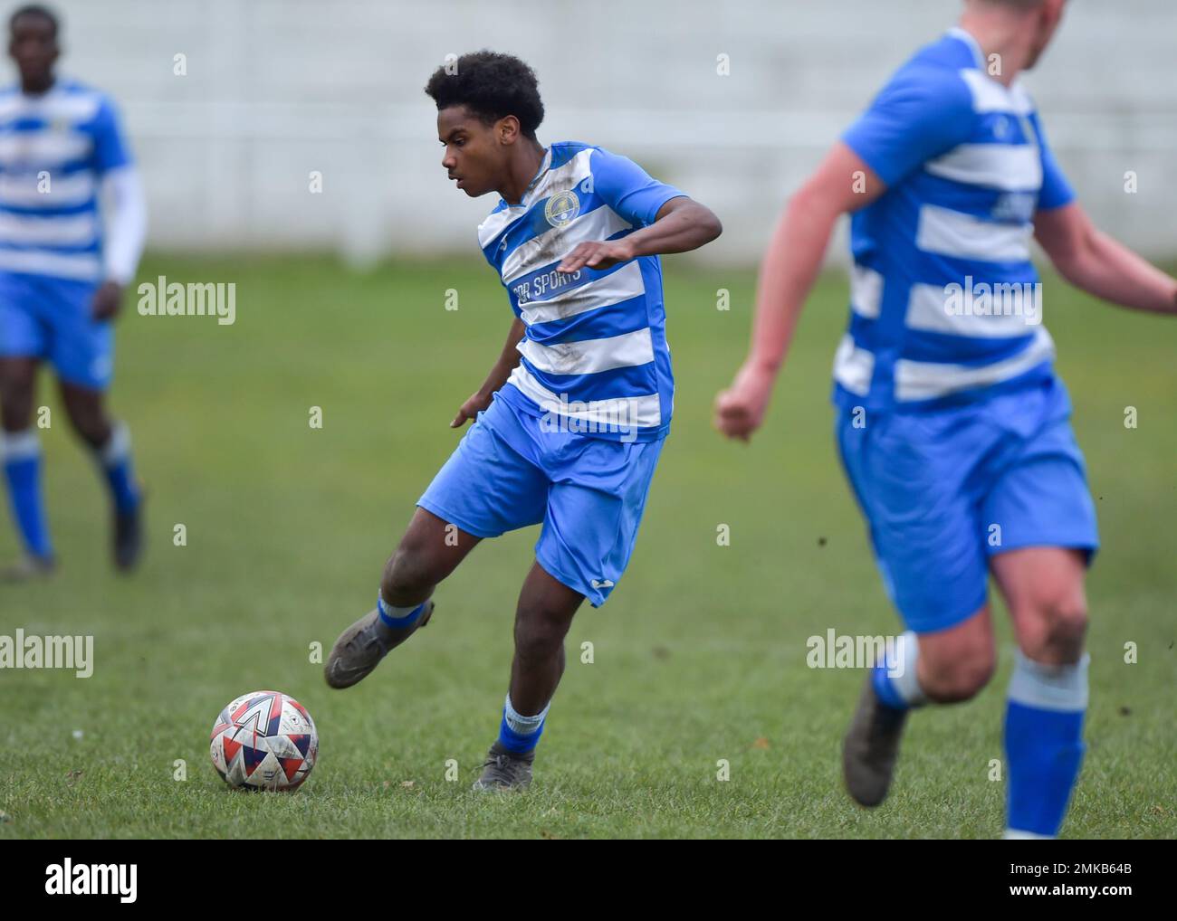 Glasshoughton, West Yorkshire, UK. 28th Jan, 2023. Toolstation Northern Counties east league Division one, Glasshoughton Welfare AFC v Athersley Recreation on the 28th January 2023 at the Lee Johnston signage stadium, Glasshoughton, West Yorkshire Uk   Photo Credit Craig Cresswell Photography Credit: Craig Cresswell/Alamy Live News Stock Photo