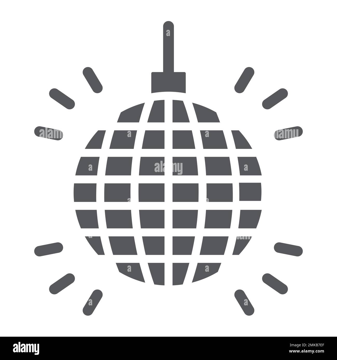 Disco glyph icon, decor and celebration, party ball sign, vector graphics,  a solid pattern on a white background, eps 10 Stock Vector Image \u0026 Art -  Alamy, image size:1300x1390