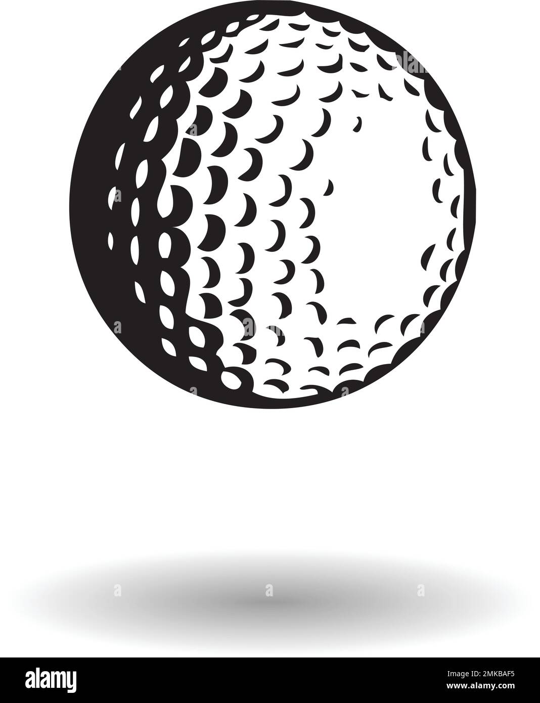Golf ball icon over white background vector illustration. Golf club