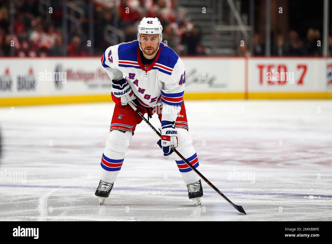 New York Rangers defenseman Brendan Smith (42) plays against the