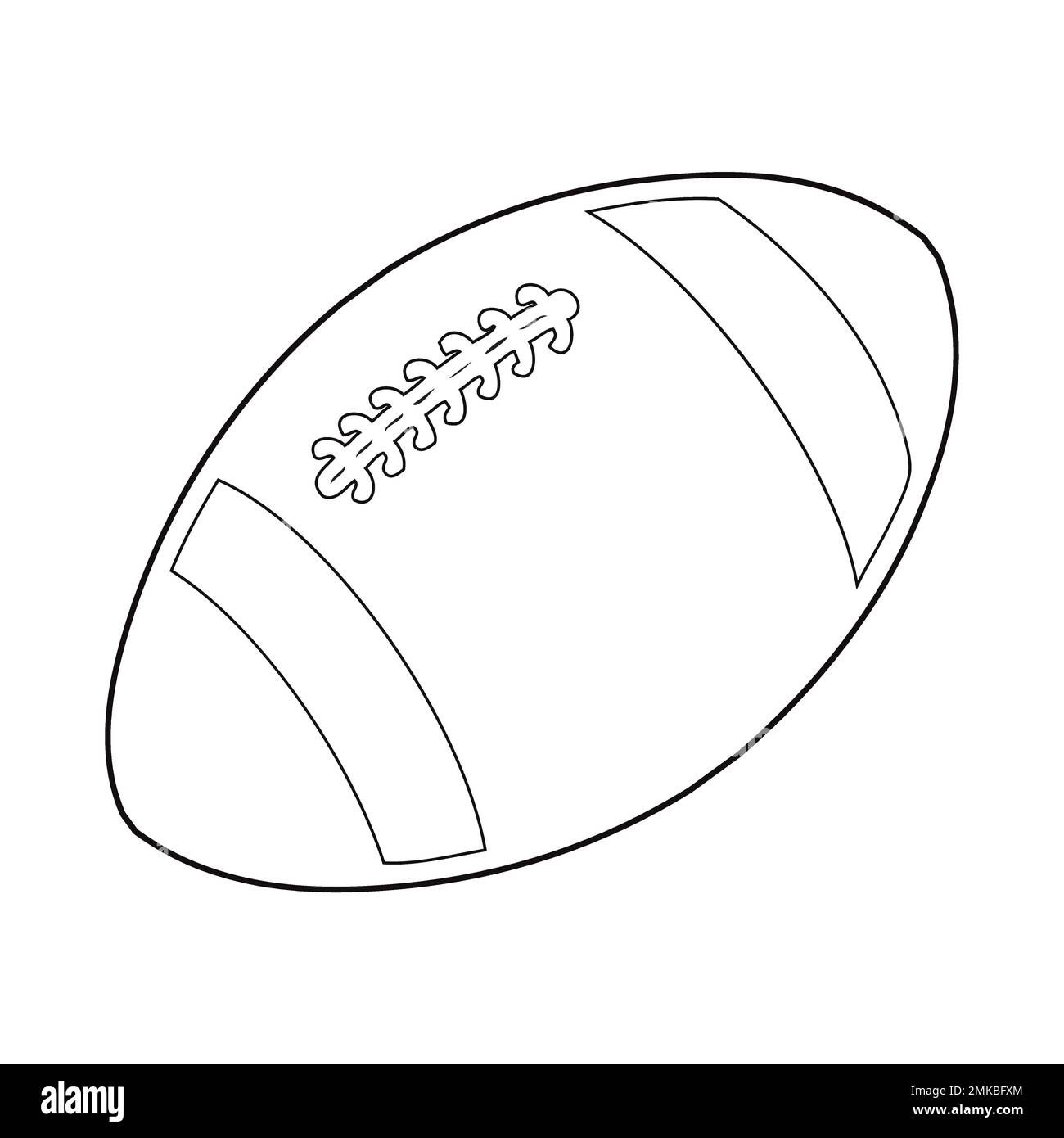 American footbal, rugby ball icon with shadow over white background ...