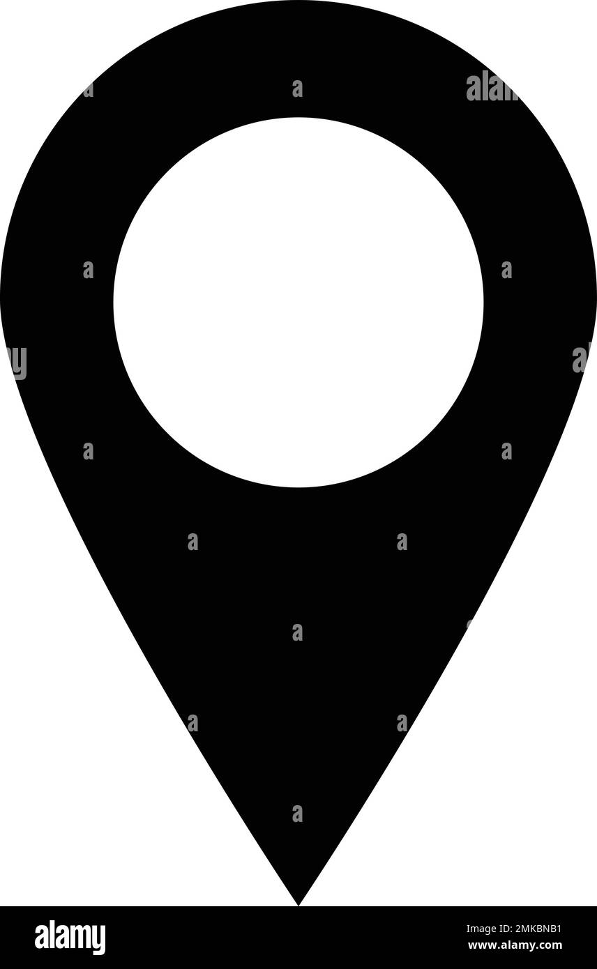 Location icon. Map pin sign. location pin place marker. Map marker pointer icon. Location indicator GPS location symbol. Vector icon on transparent ba Stock Vector