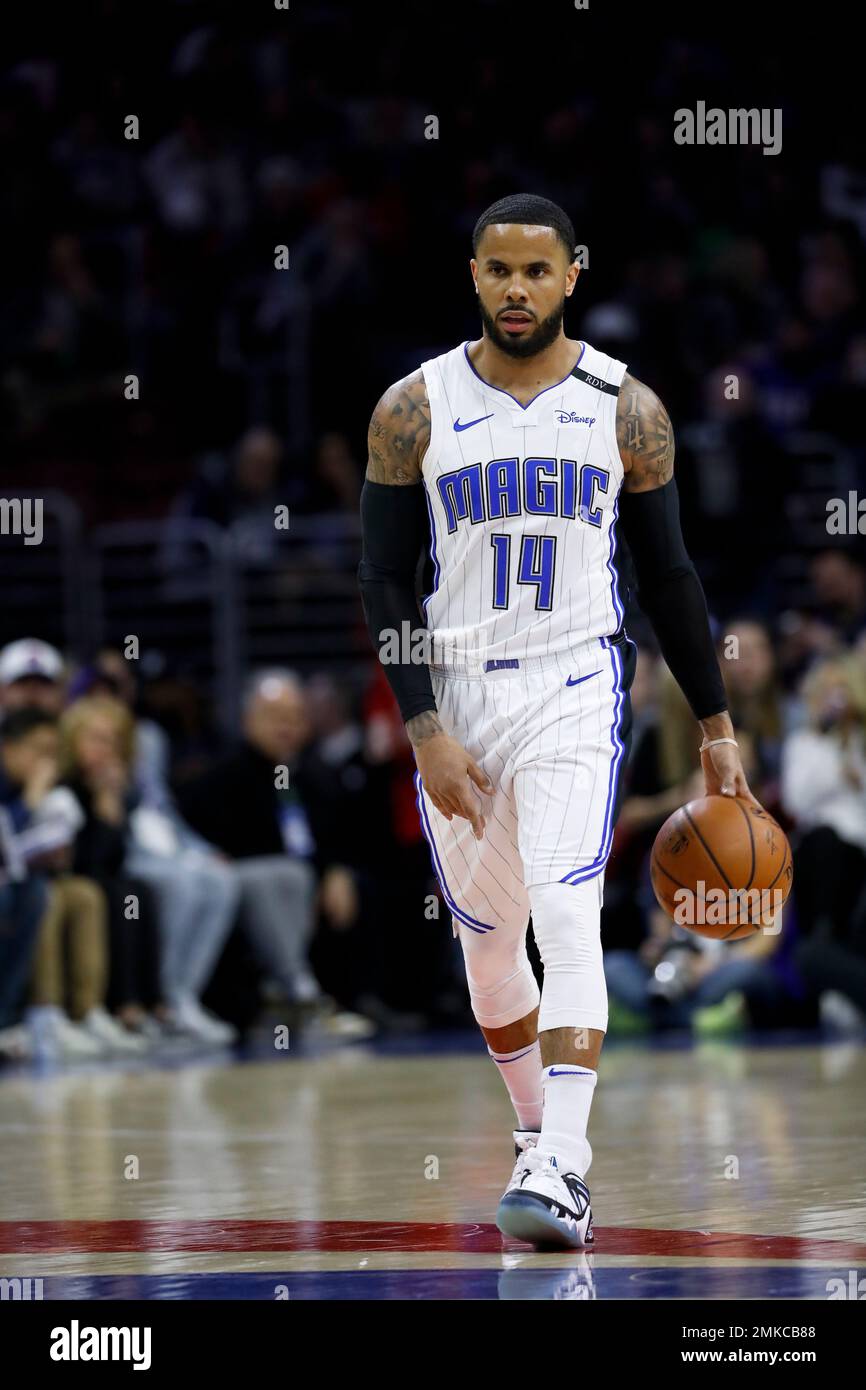 Orlando Magic's D.J. Augustin in action during an NBA basketball game  against the Philadelphia 76ers, Tuesday, March 5, 2019, in Philadelphia.  (AP Photo/Matt Slocum Stock Photo - Alamy