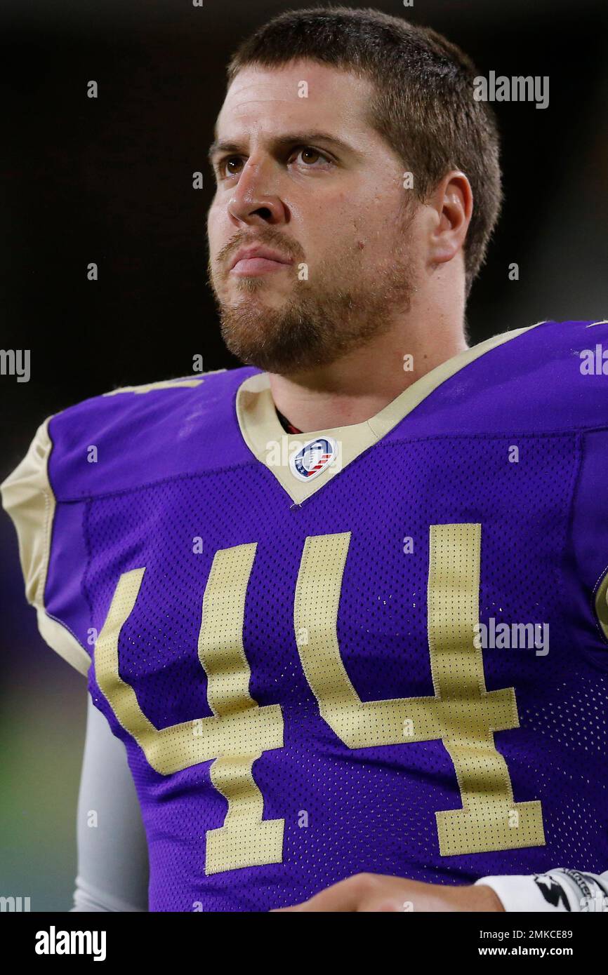 Atlanta Legends long snapper Jeff Overbaugh (44) in the first half during  an AAF football game