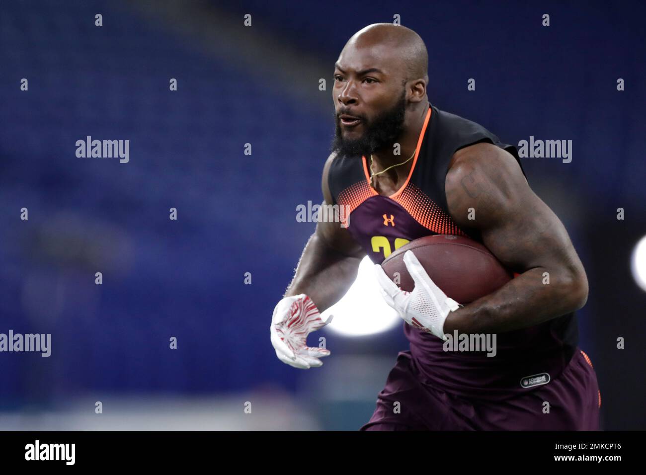 North Carolina State linebacker Germaine Pratt runs a drill during the NFL  football scouting combine, Sunday, March 3, 2019, in Indianapolis. (AP  Photo/Darron Cummings Stock Photo - Alamy