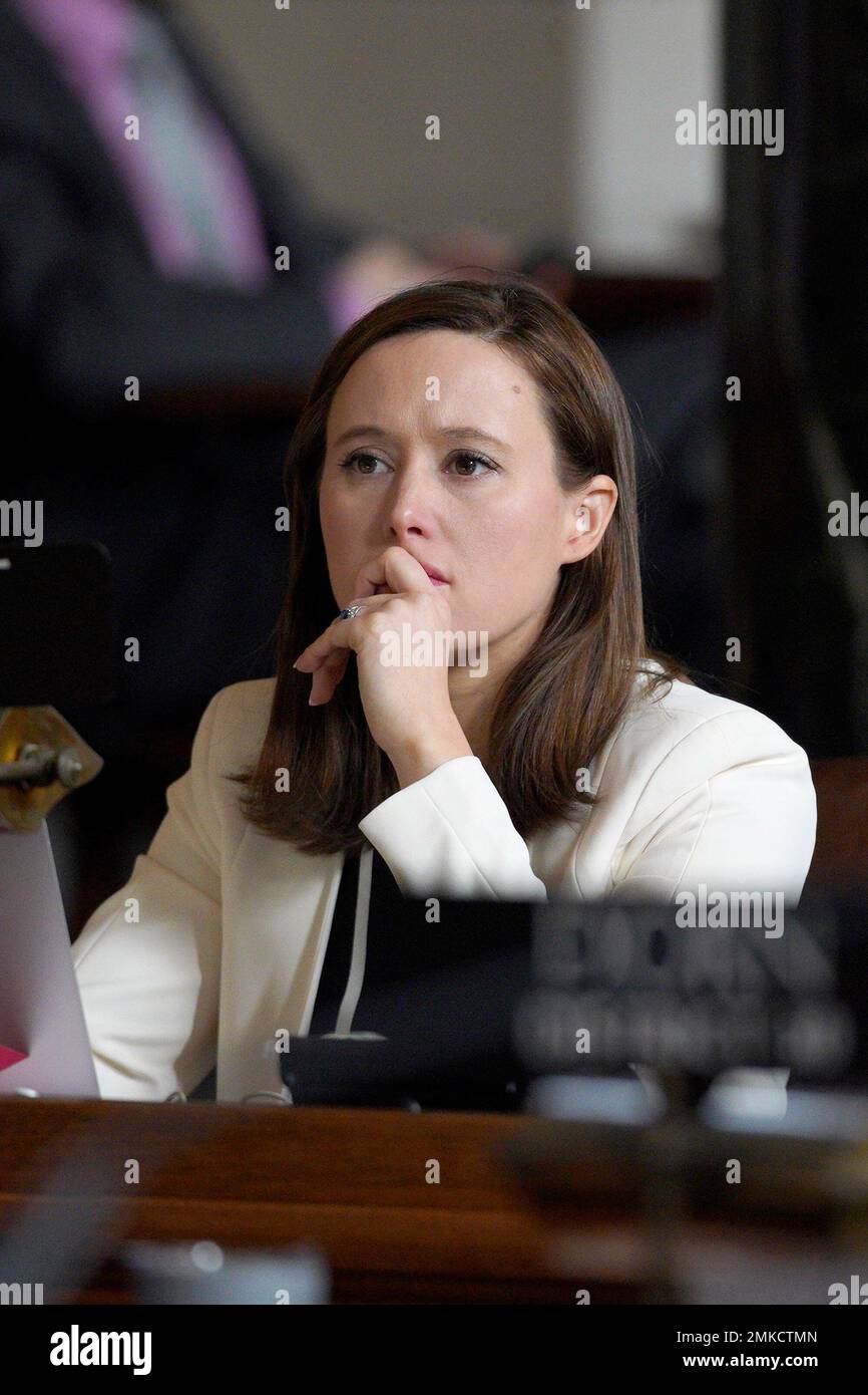 Nebraska State Sen. Anna Wishart of Lincoln, in the Legislative Chamber