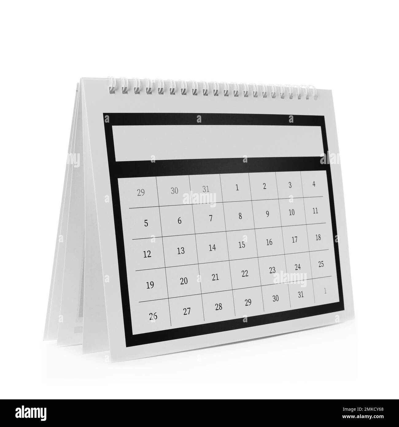 Paper calendar isolated on white. Planning concept Stock Photo