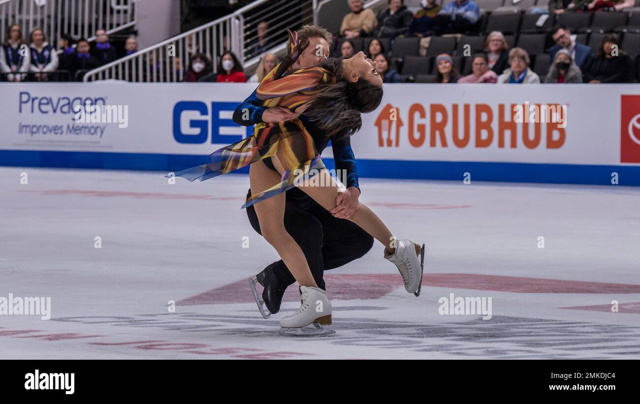 Madison Chock and Evan Bates took the gold medal in the rhythm dance