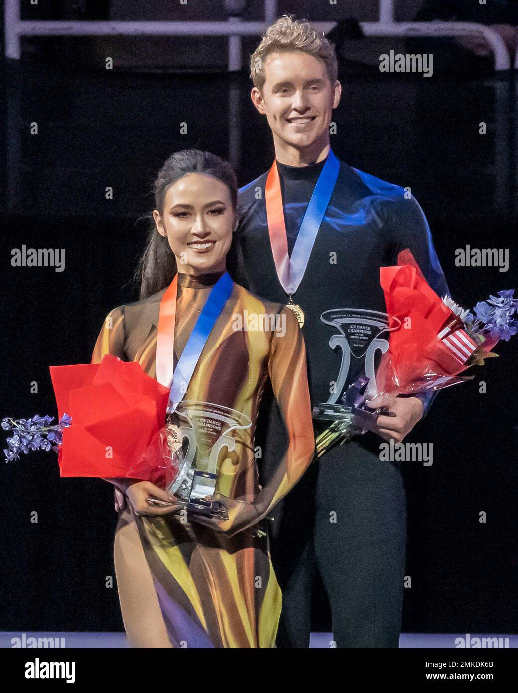 Madison Chock and Evan Bates took the gold medal in the rhythm dance