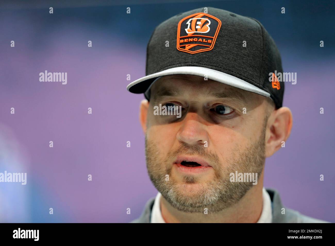 Cincinnati Bengals general manager Duke Tobin speaks during a press  conference at the NFL football scouting combine, Wednesday, Feb. 27, 2019,  in Indianapolis. (AP Photo/Darron Cummings Stock Photo - Alamy