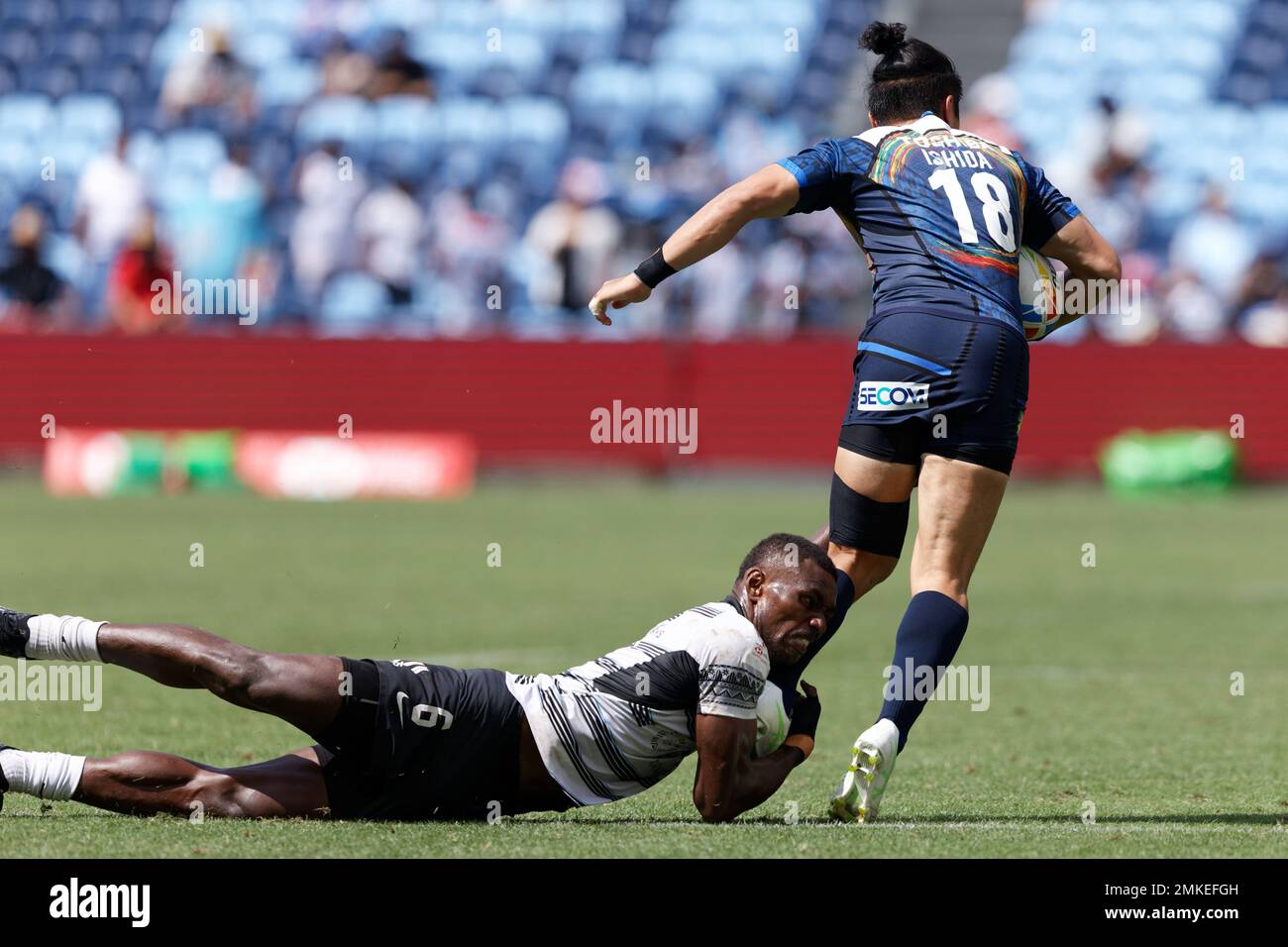 Sydney, Australia. 28th Jan, 2023. Taiga Ishida of Japan is tackled