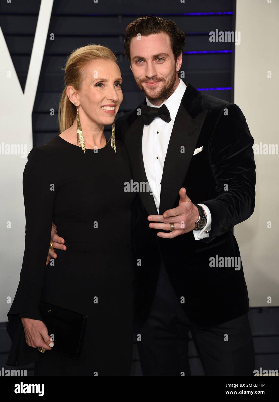 Sam Taylor-Johnson, Left, And Aaron Taylor-Johnson Arrive At The Vanity ...