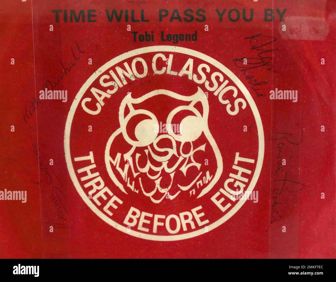 Time will pass you by, the Casino Classics single by Tobi Legend, real name Tobi Lark. - Three Before Eight Stock Photo