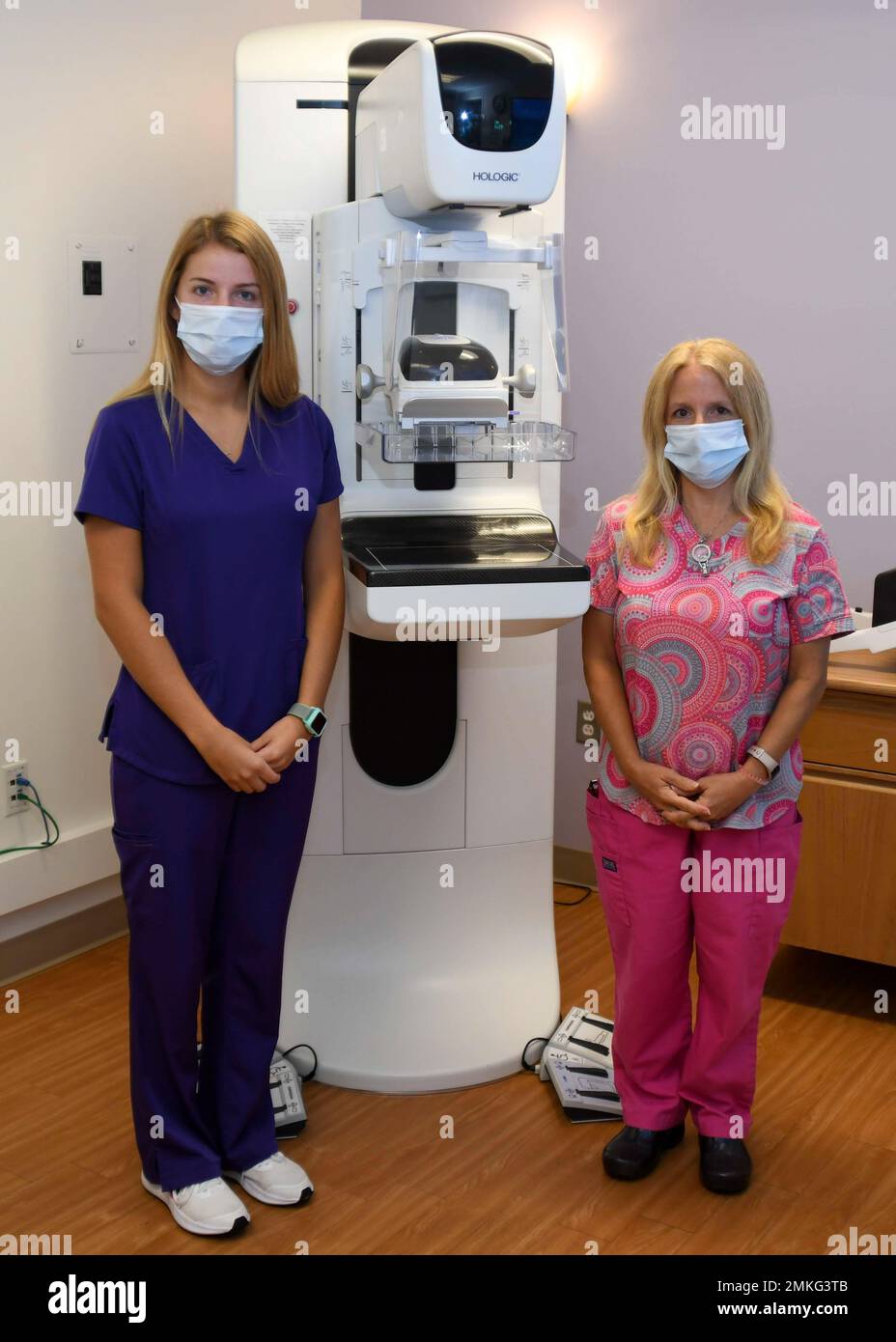Kailee Fetzer (pictured left) and Stephanie Hamilton are mammography