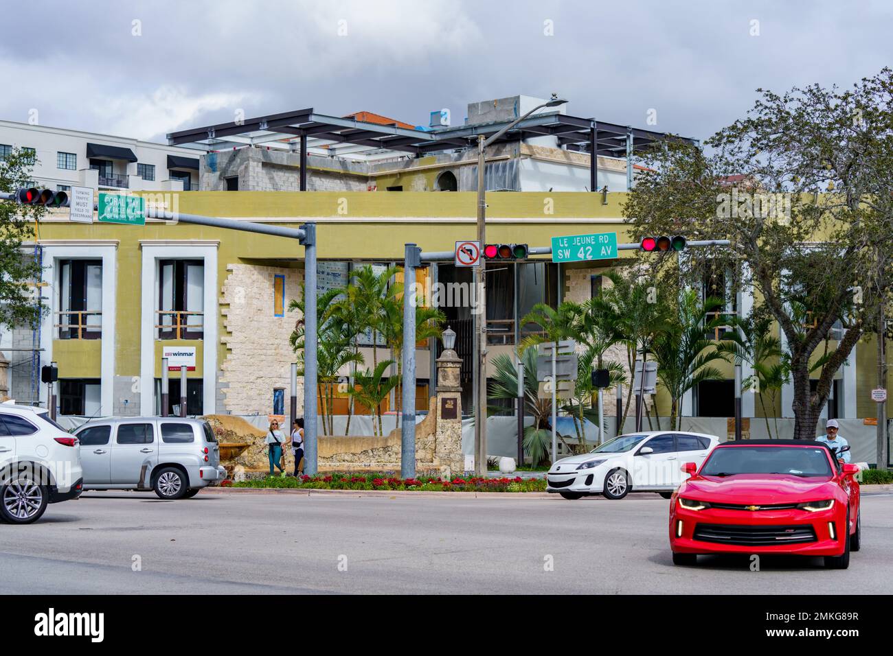 Coral Gables, FL, USA January 28, 2023 Photo of intersection of